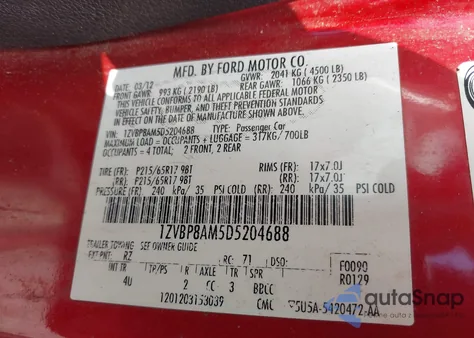 2013 Ford Mustang V6 Premium from USA, damaged, VIN 1ZVBP8AM5D5204688